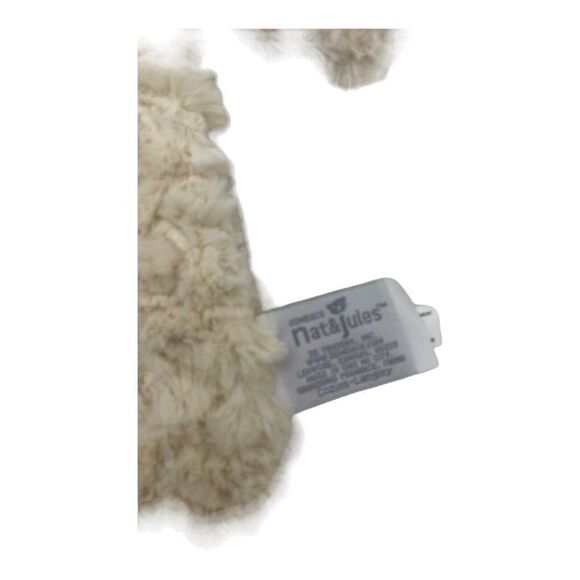 Demdaco Sheep Lamb Lovey Security Blanket Cream White Plush Rattle Nat Jules - Picture 4 of 8